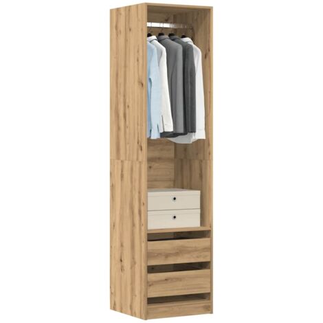 Armario de madera de ingeniería roble artesanal 50x50x200 cm vidaXL