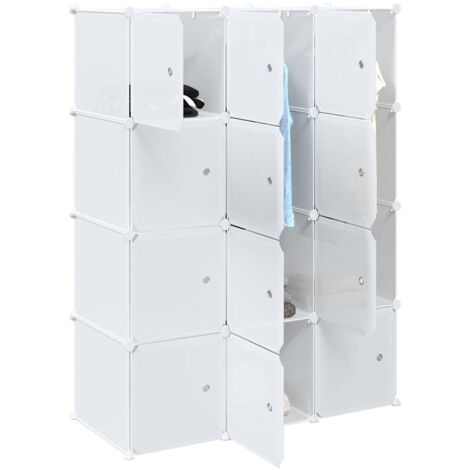 Organizador de cubos almacenamiento 12 cubos varillas colgar PP vidaXL