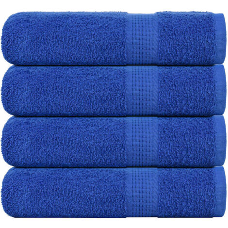 Toallas de ducha 4 uds 100% algodón azul 70x140 cm 360 gsm vidaXL