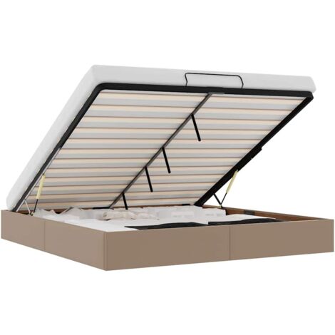 Estructura cama otomana sin colchón cappucino 200x200 cm vidaXL