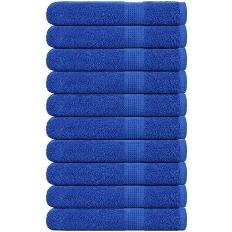 Toallas de sauna 10 uds 100% algodón azul 80x200 cm 360 gsm vidaXL