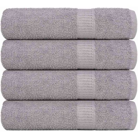 Toallas de mano 4 piezas gris 50x100 cm 360 gsm 100% algodón vidaXL