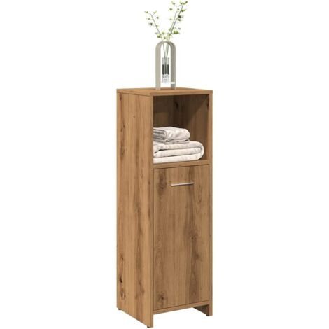 Armario de baño madera contrachapada roble artisan 30x30x95 cm vidaXL