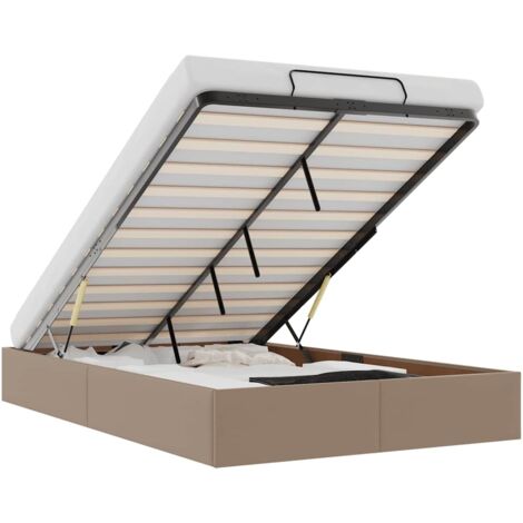 Estructura cama otomana sin colchón 120x190 cm cappucino vidaXL