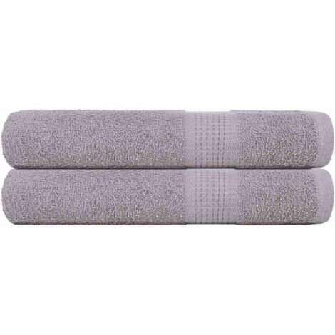 Toallas de sauna 2 uds 100% algodón gris 80x200 cm 360 gsm vidaXL