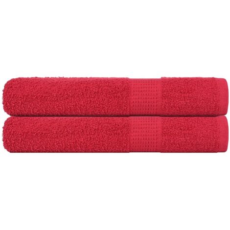 Toallas de sauna 2 uds 100% algodón rojo 80x200 cm 360 gsm vidaXL