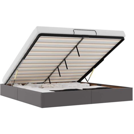 Estructura de cama otomana sin colchón gris 180x200 cm vidaXL