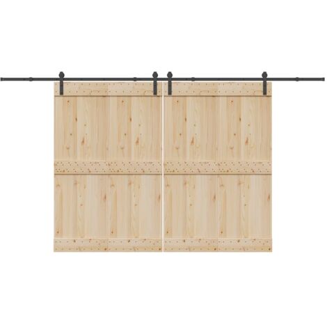 Kit de herrajes para puertas correderas acero negro 400 cm vidaXL