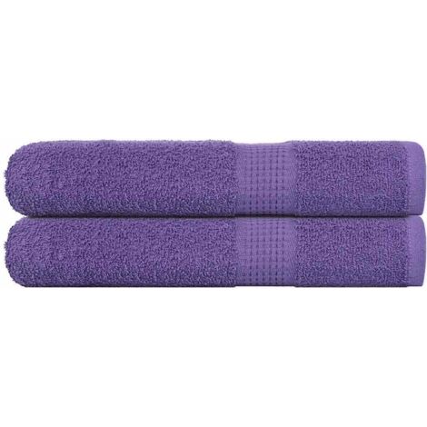 Toallas de sauna 2 uds 100% algodón morado 80x200 cm 360 gsm vidaXL