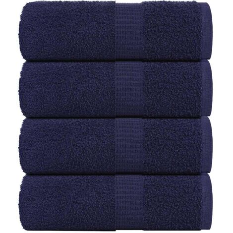 Toallas de mano 4 unidades FROGN Azul Marino 30x30 cm 100% Algodón vidaXL