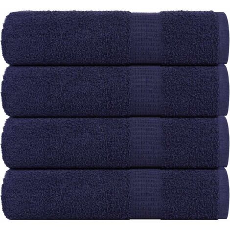 Toallas de ducha 4uds 100% algodón azul marino 70x140cm 360 gsm vidaXL