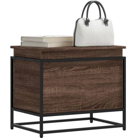 Caja de almacenaje con tapa madera marrón roble 60x40x51,5 cm vidaXL