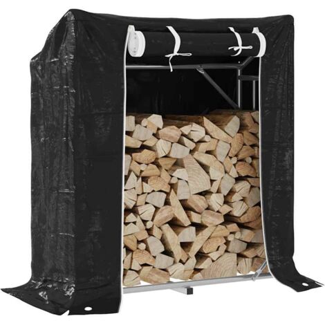 Leñero cubierta lluvia 100,5x40,5x110,5 cm acero galvanizado vidaXL