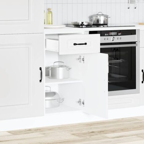 Mueble bajo de cocina Kalmar madera de ingeniería blanca vidaXL