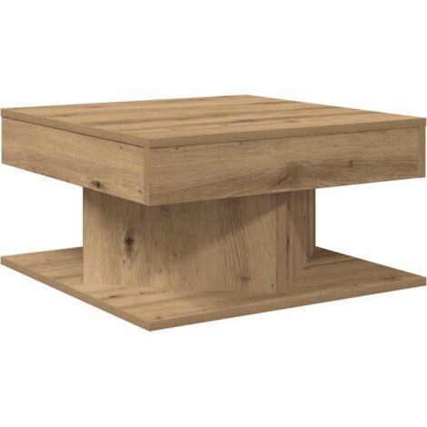Mesa de centro madera ingeniería roble artisan 55x55x30 cm vidaXL