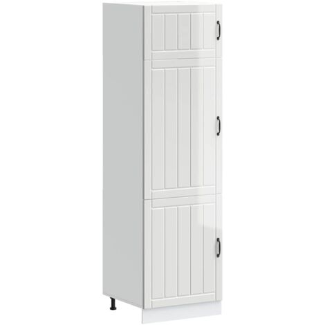 Mueble de cocina Lucca madera contrachapada blanco brillante vidaXL