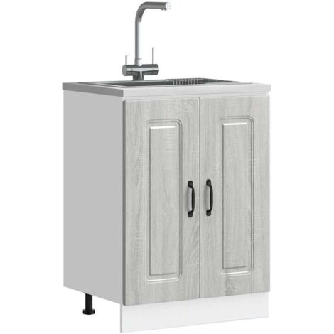 Mueble bajo para fregadero Kalmar gris sonoma 60x46x81,5 cm vidaXL (1/5)