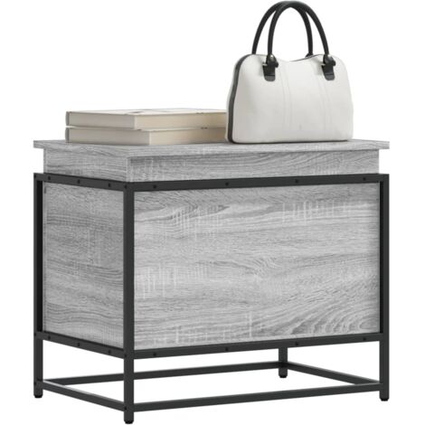 Caja de almacenaje con tapa madera gris Sonoma 60x40x51,5 cm vidaXL