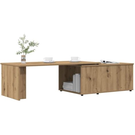 Mesa de centro madera de ingeniería roble artisan 150x50x35 cm vidaXL