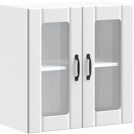Armario pared cocina puerta de cristal Lucca blanca vidaXL (1/5)