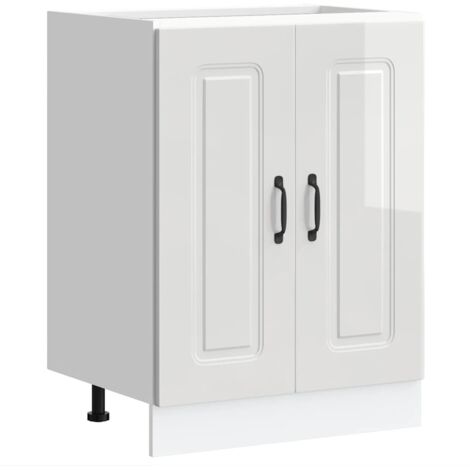 Mueble bajo para fregadero Kalmar blanco brillo 60x46x81,5 cm vidaXL