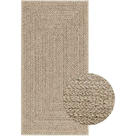 Alfombra ZIZUR apariencia yute interior exterior beige 60x110cm vidaXL