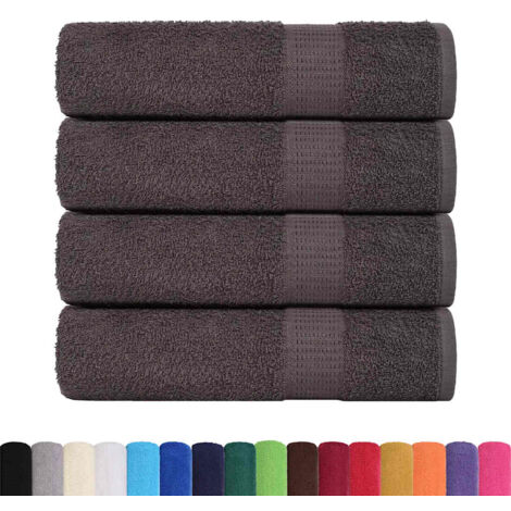 Toallas de mano 4 uds antracita 50x100 cm 360 gsm 100% algodón vidaXL