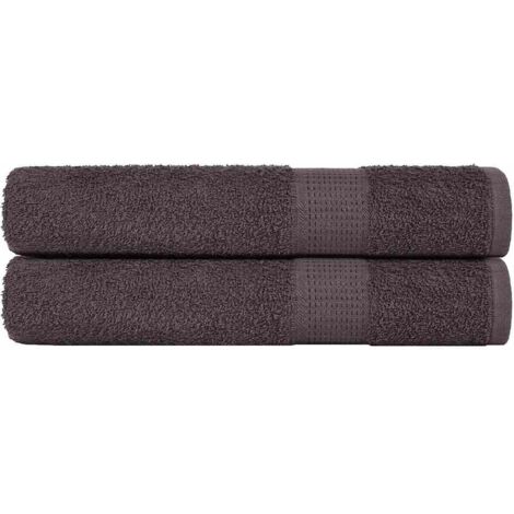 Toallas de sauna 2 uds 100% algodón antracita 80x200 cm 360 gsm vidaXL