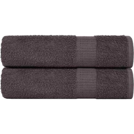 Toallas de baño 2 uds antracita 100x150 cm 360 gsm 100% algodón vidaXL