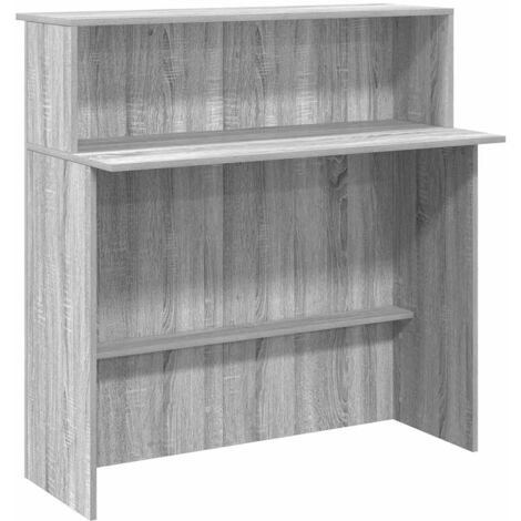 Mostrador de recepción sonoma gris 100x50x103,5 cm vidaXL