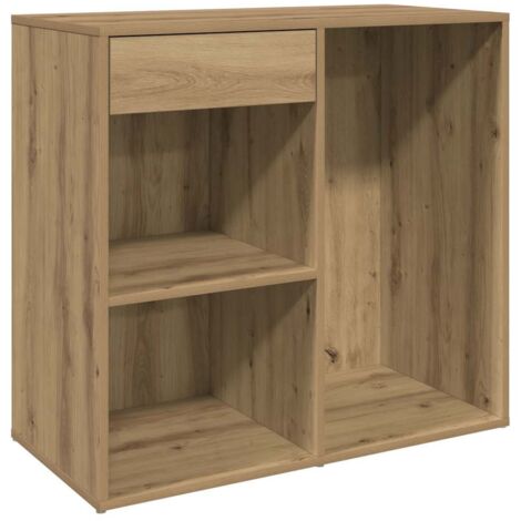 Armario de maquillaje madera roble artesanal 80x40x75 cm vidaXL