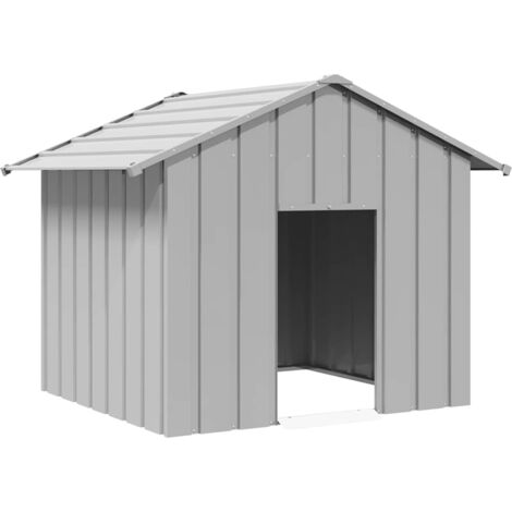 Caseta para perros con techo acero galvanizado 131x101x102 cm vidaXL