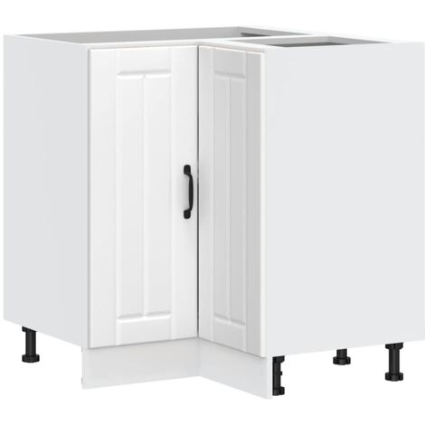 Mueble bajo esquinero de cocina Lucca madera ingeniería blanca vidaXL (1/5)