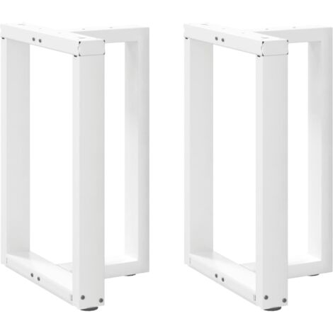 Patas para mesa de comedor en forma de T (2 unidades), color blanco, 50 x 35 x (72-73) cm, acero vidaXL