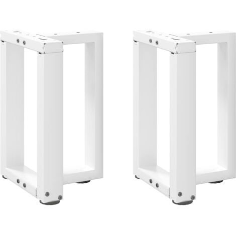Patas para mesa de centro en forma de T (2 unidades), color blanco, 38 x 25 x (42-43) cm, acero vidaXL