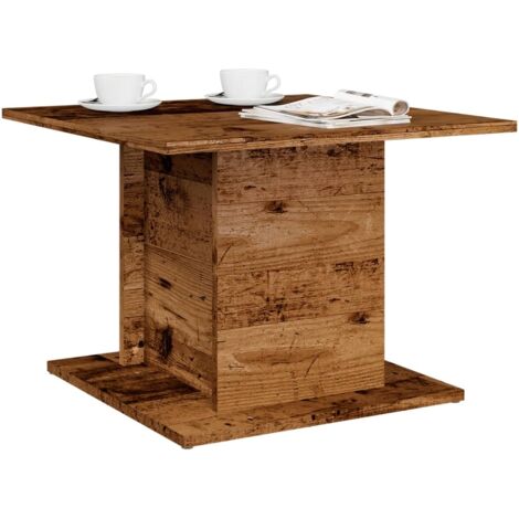 Mesa de centro madera ingeniería envejecida 55,5x55,5x40 cm vidaXL