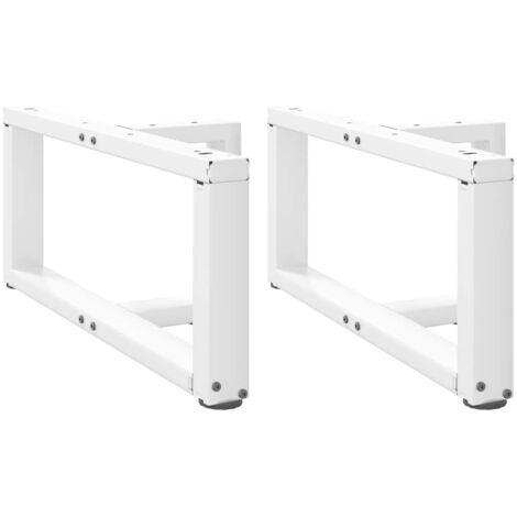 Patas para mesa de centro en forma de T (2 unidades), color blanco, 70 x 25 x (30-31) cm, acero vidaXL