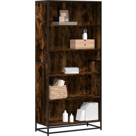 Estantería madera de ingeniería roble ahumado 80,5x35x170,5 cm vidaXL