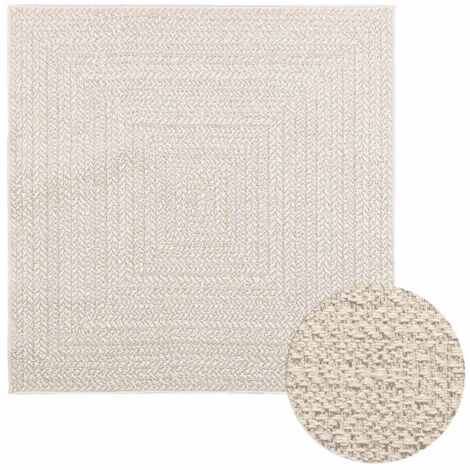 Alfombra ZIZUR apariencia yute interior exterior crema vidaXL