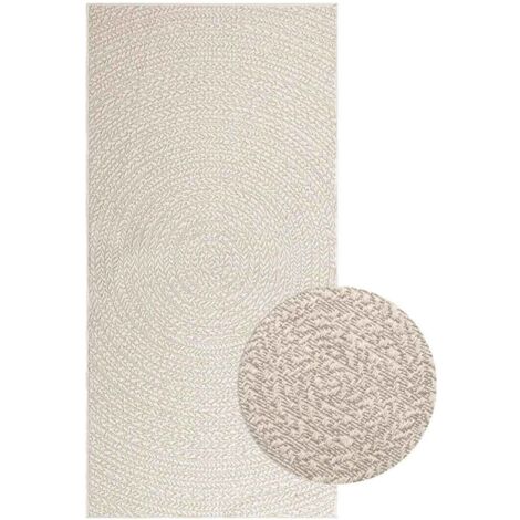 Alfombra ZIZUR apariencia yute interior exterior crema vidaXL