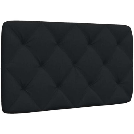 Cabecero de cama acolchado tela negro 80 cm vidaXL (1/5)
