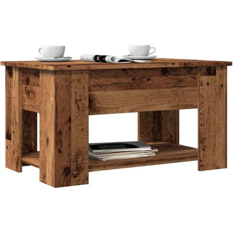 Mesa de centro madera de ingeniería madera antigua 79x49x41 cm vidaXL