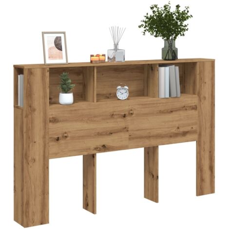 Cabecero de cama roble artesanal 160x18,5x103,5 cm madera de ingeniería vidaXL