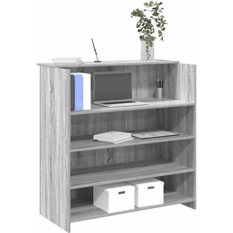 Mostrador de recepción sonoma gris 100x50x103,5 cm vidaXL