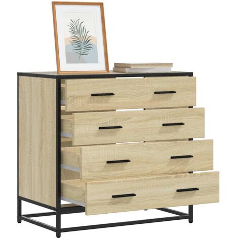 Cajonera de madera contrachapada color roble sonoma 70x41x70 cm vidaXL