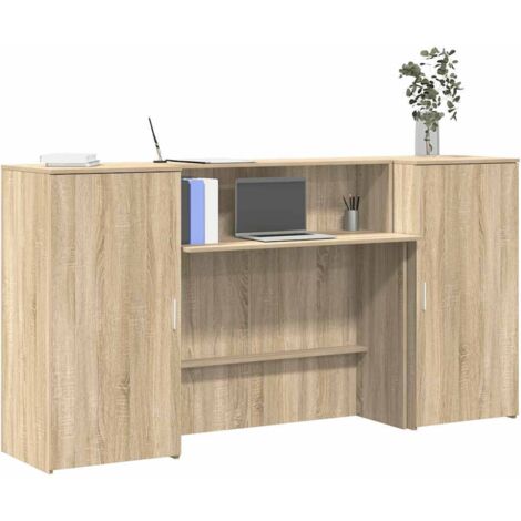 Mostrador de recepción roble sonoma 200x50x103,5 cm vidaXL