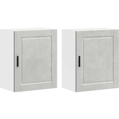 Armarios pared para cocina 2 uds Porto gris hormigón vidaXL