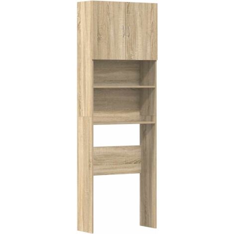 Armario de lavadora madera ingeniería roble Sonoma 64x24x190 cm vidaXL
