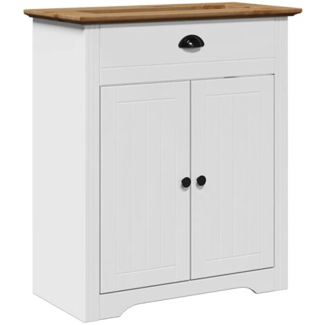 Mueble de lavabo de baño BODO blanco y marrón 70x35x80 cm vidaXL