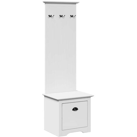 Mueble de entrada con ganchos BODO blanco 50x40x157 cm vidaXL (1/5)